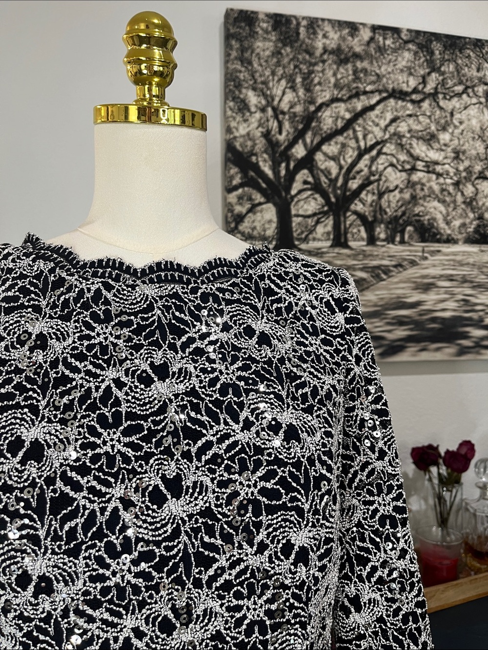 Alex Evenings Black Evening Dress size 10 - Picture 10 of 17